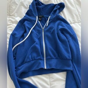 Blue Zip-Up Hoodie